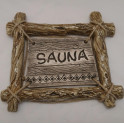 Placa de puerta SAUNA con marco de rama - 0
