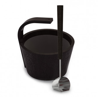 Set de sauna SAWO - Más vapor, premium, negro 4 l