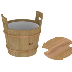 Cubo de madera SAWO con tapa, cedro 18 l  Cubo de madera SAWO con tapa, cedro 18 l