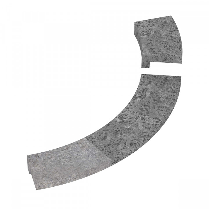 Brida de empotramiento - para calentador de esquina de torre SAWOTEC, Soapstone, TH6