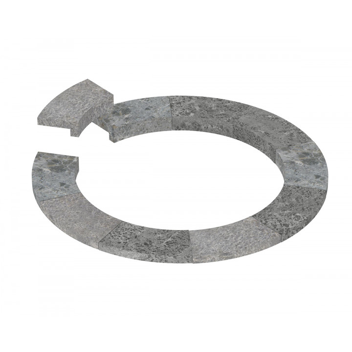 Brida de empotramiento - para calentador redondo de torre SAWOTEC, TH12, esteatita