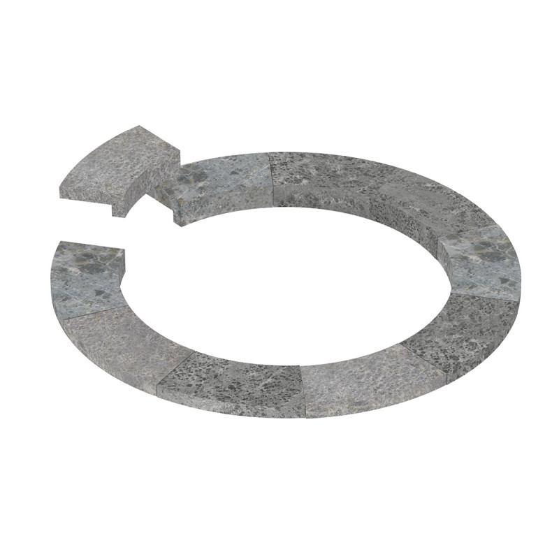 Brida de empotrar - para calentador de torre redondo SAWOTEC