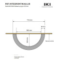 Brida de empotrar - para calentador de pared IKI - 2