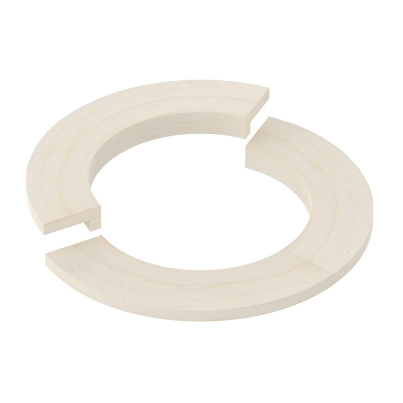 Brida de empotrar - para calentador redondo de torre SAWOTEC, de madera