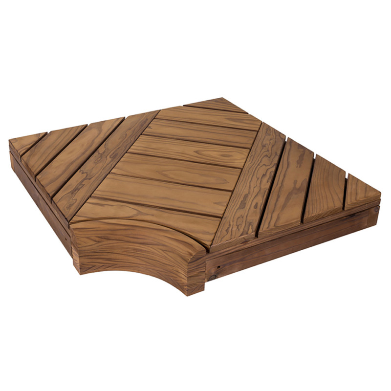 Módulo de esquina para bancos de sauna modulares, pino