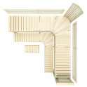 Banco de sauna modular PREMIUM, Aspen - 3