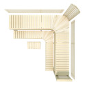 Banco de sauna modular PREMIUM, Aspen - 4