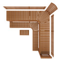Banco de sauna modular PREMIUM, Thermo aspen - 3