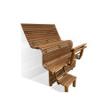 Banco de sauna modular ERGONOMIC, Álamo temblón térmico - 0