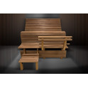 Banco de sauna modular ERGONOMIC, Álamo temblón térmico - 1