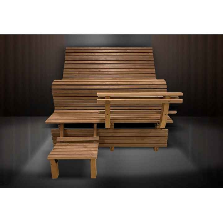 Banco de sauna modular ERGONOMIC, Álamo temblón térmico