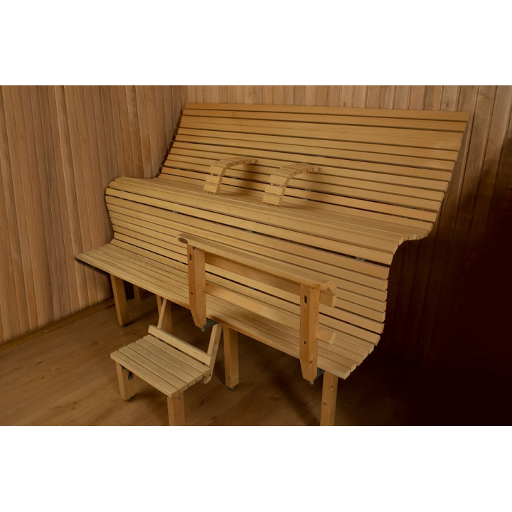 Banco de sauna modular ERGONOMIC, Álamo temblón térmico