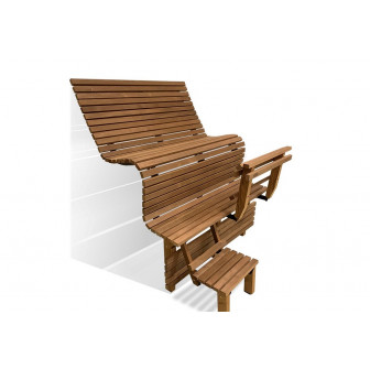 Banco de sauna modular ERGONOMIC, Álamo temblón térmico