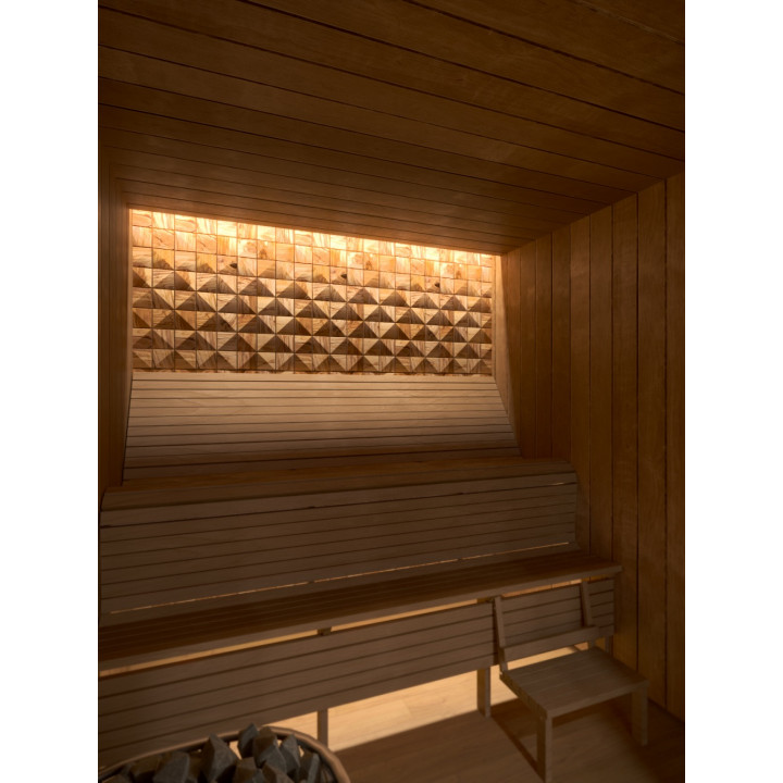 Banco de sauna modular ERGONOMIC, Álamo temblón térmico