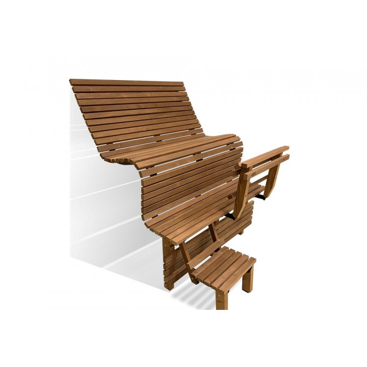Banco de sauna modular ERGONOMIC, Álamo temblón térmico