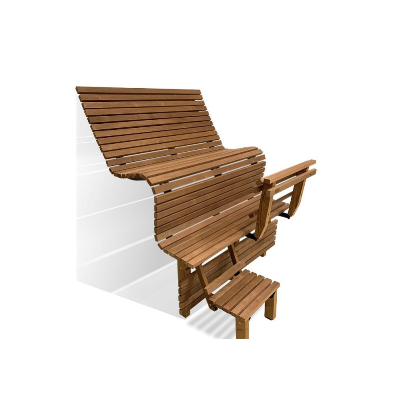 Banco de sauna modular ERGONOMIC, Álamo temblón térmico