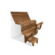 Banco de sauna modular ERGONOMIC, Álamo temblón térmico