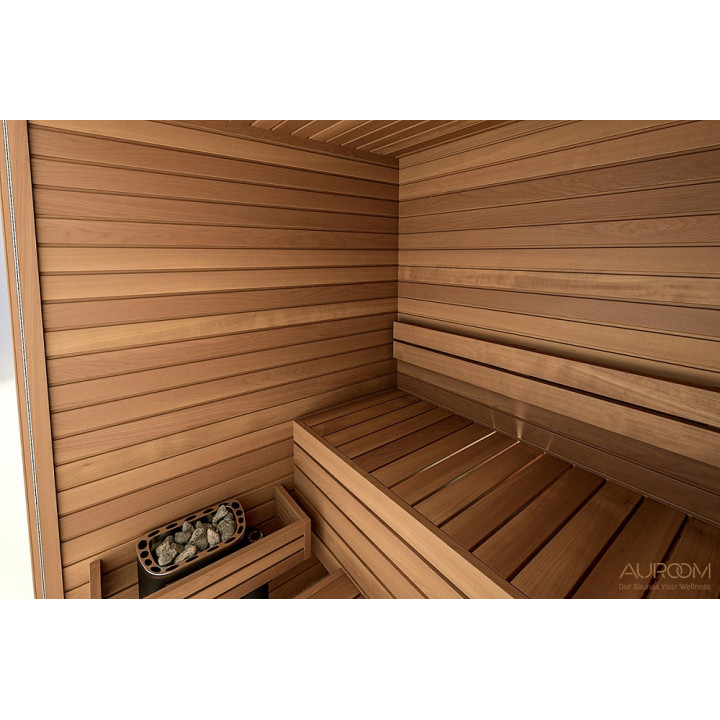 Cabina de sauna Auroom 150x150x205cm, con cristal