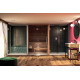 Cabina de sauna Auroom 150x150x205cm, con cristal