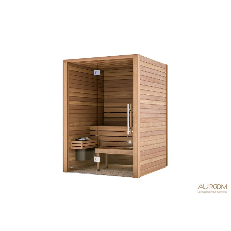 Cabina de sauna Auroom 150x150x205cm, con cristal
