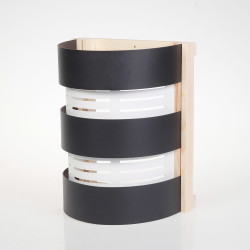 Pantalla de lámpara SAUFLEX, negra, blanca 