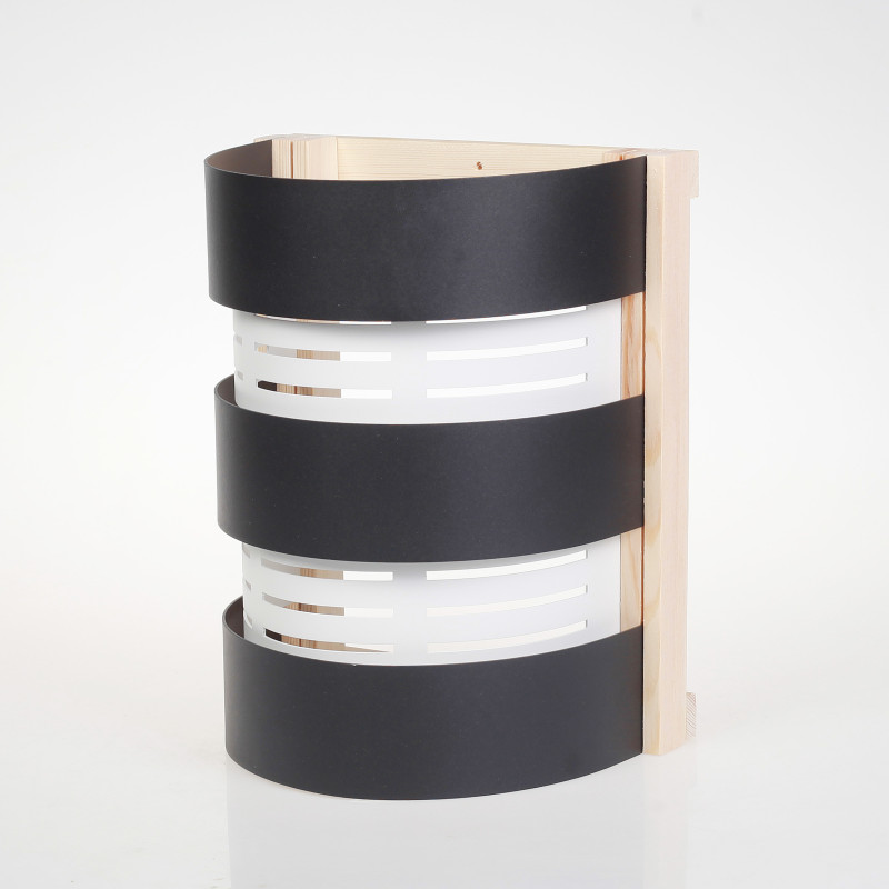 Pantalla de lámpara SAUFLEX, negra, blanca