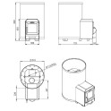 Estufa de sauna de leña - STOVEMAN 20R-LS HEAVY - 2