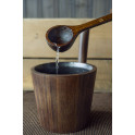 Cubo de sauna Rento de bambú oscuro con inserto negro, 5 L - 1