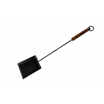 Pala para chimenea con mango de madera