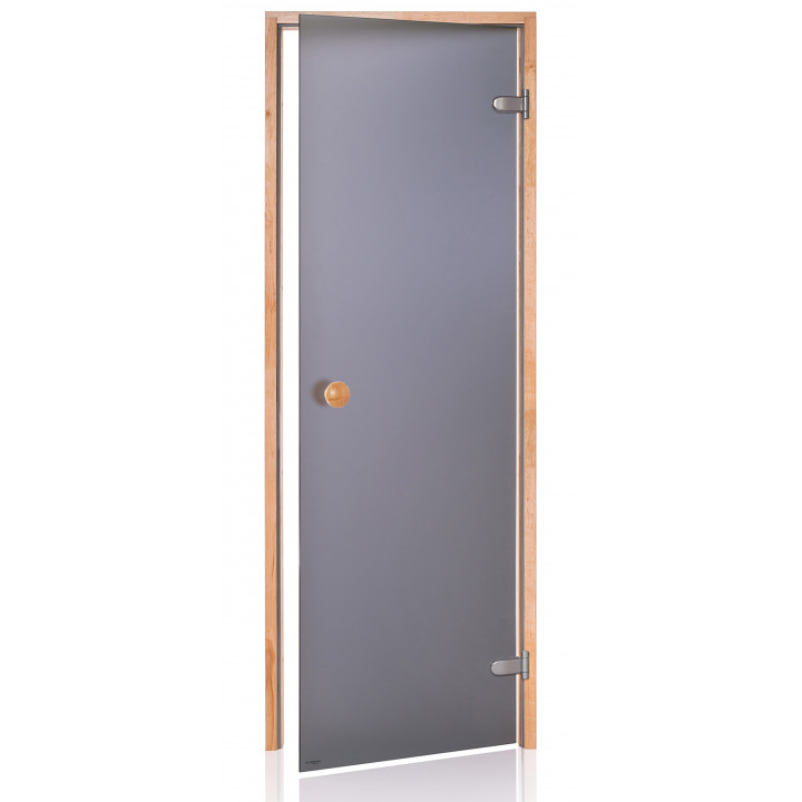 Puertas de sauna de cristal AD STANDART, cristal mate, 70 x 200 mm, aliso, gris mate.