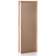 Puertas de sauna de cristal AD STANDART, cristal mate, 80 x 210 mm, madera de aliso, acabado bronce mate.
