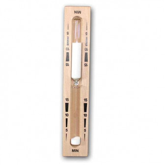 Reloj de arena para sauna - 15 min, color blanco