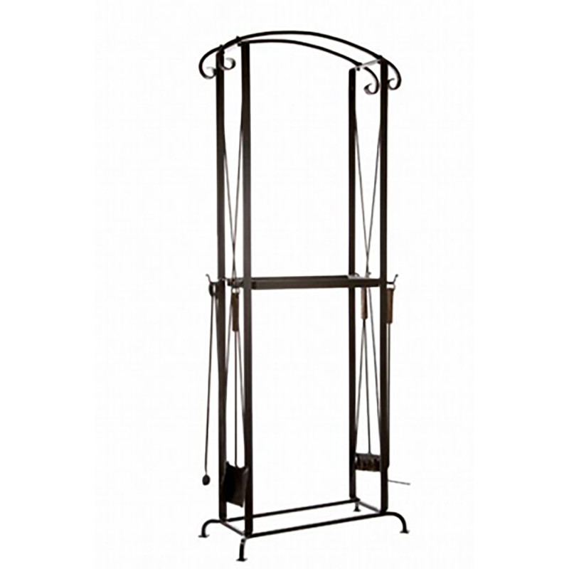 Soporte para leña con herramientas