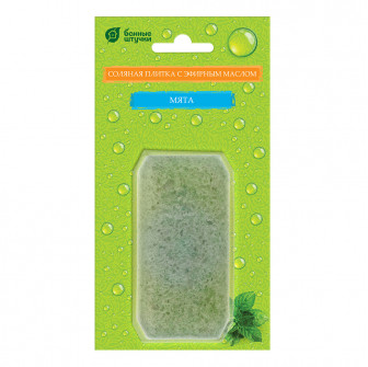 Baldosa de sal para sauna con aceites esenciales - Menta