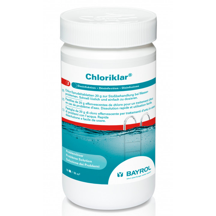 Tabletas de cloro Chloriklar de disolución rápida, 1 kg
