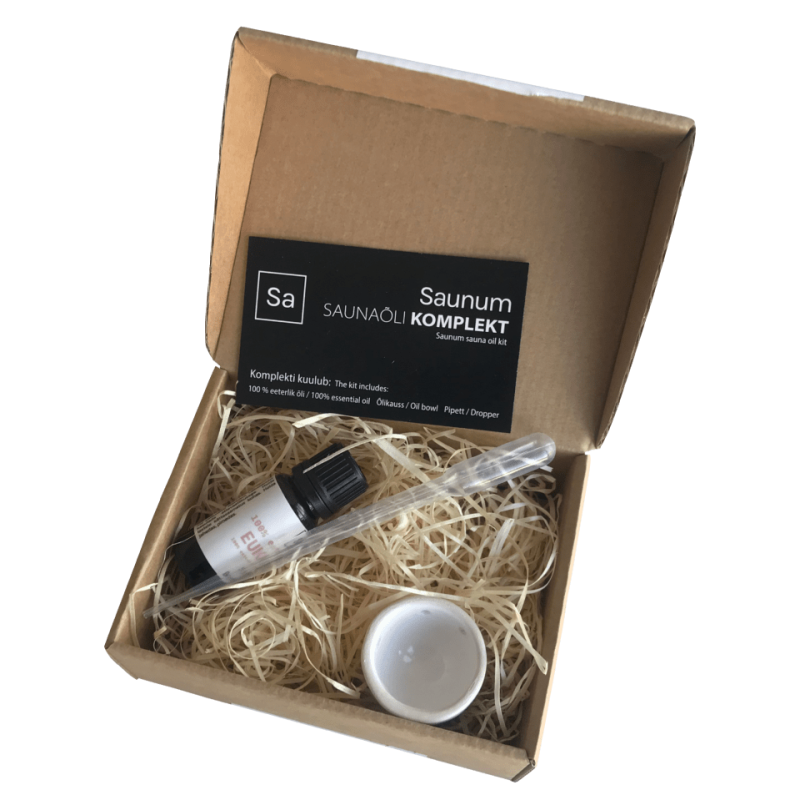 Set SAUNUM con aceite esencial