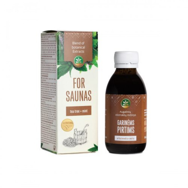 Mezcla de extractos vegetales con aceites esenciales de árbol de té y menta, 150 ml.