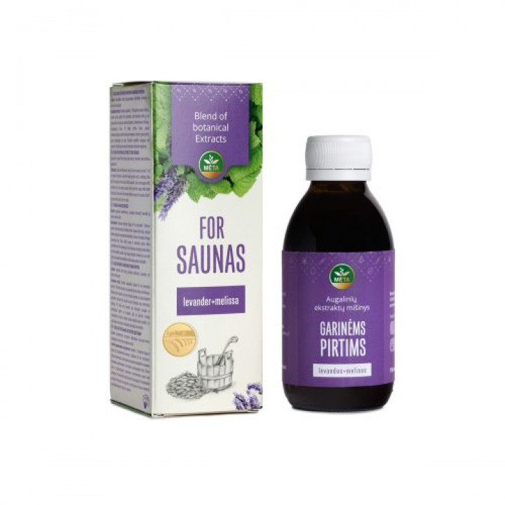 Mezcla de extractos vegetales para saunas con aceites esenciales de lavanda y melisa, 150 ml