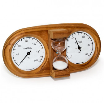 Termohigrómetro SAUNIA 3 en 1 con reloj de arena 591L