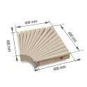 Módulo de esquina para bancos de sauna modulares - 4