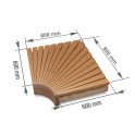 Módulo de esquina para bancos de sauna modulares - 5