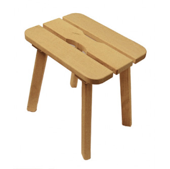 Taburete de aliso, M 400 x 300 x 410 mm