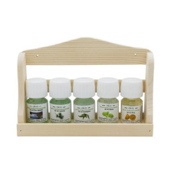 Set de fragancias ELIGA con estante de madera para pared  Set de fragancias ELIGA con estante de madera para pared
