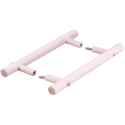 Juego de manijas de puerta de madera 