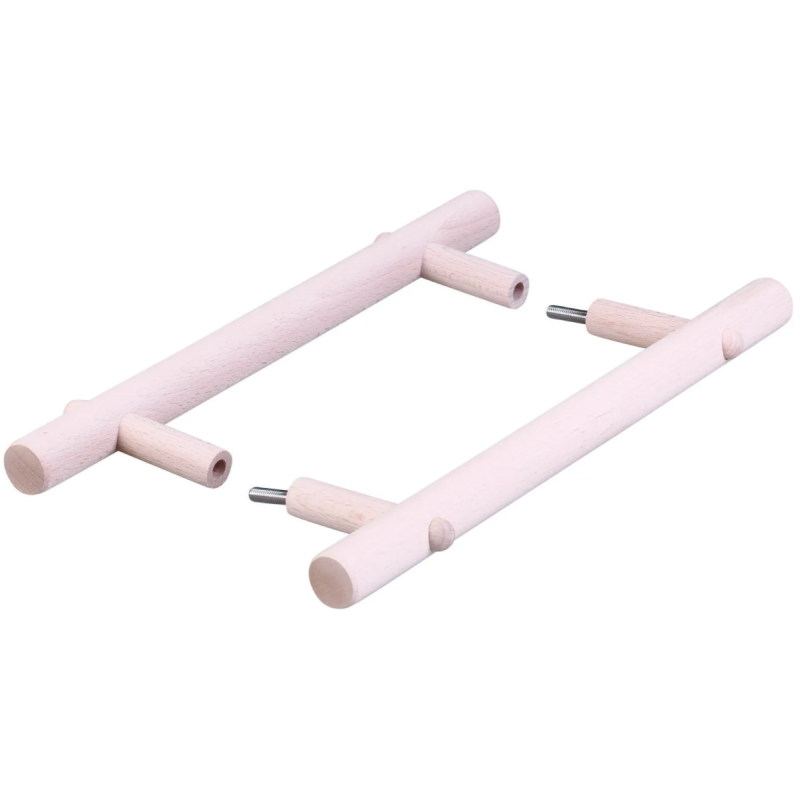 Juego de manijas de puerta de madera