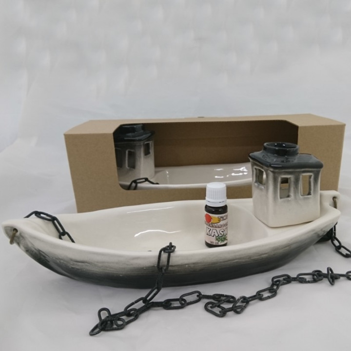 Recipiente de cerámica para aromas - barco con aroma