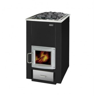 Estufa de sauna de leña - NARVI 30 con puerta de cristal