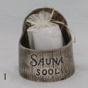 Recipiente cerámico para sal de sauna - oscuro 250 ml - 0