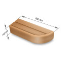 Elemento de banco de extremo para bancos de sauna modulares, Aliso - 2