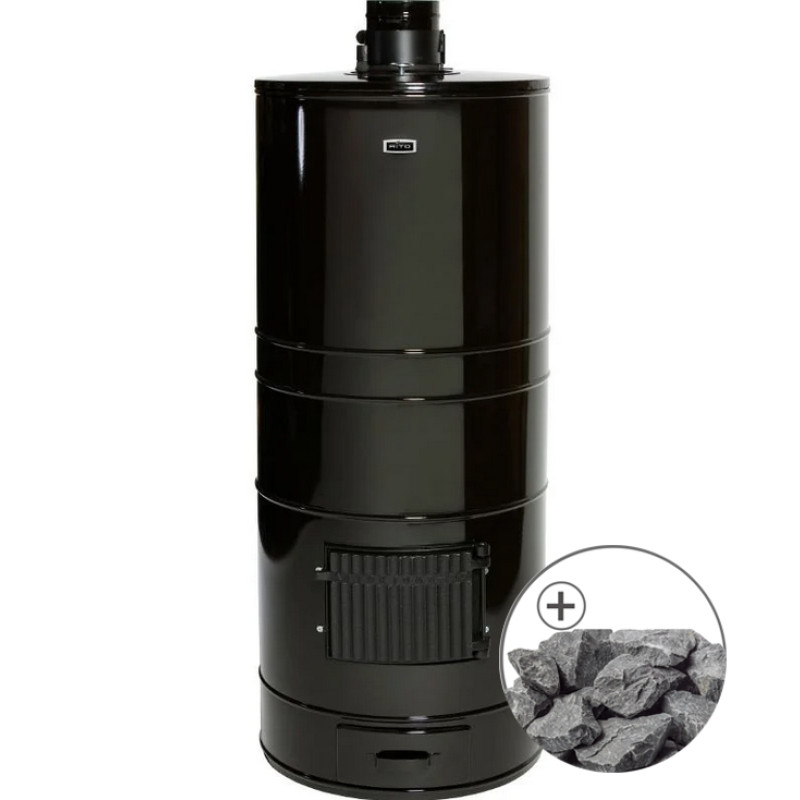 Estufa de leña para sauna - AITO AK-57K, piedras tradicionales incluidas